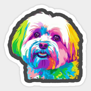 Maltese Pop Art - Dog Lover Gifts Sticker